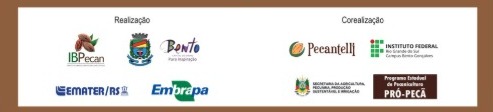 Realização: IBPecan, Prefeitura de Bento Gonçalves, Bento Pura Inspiração, Emater/RS e Embrapa. Correalização: Pecantelli, Instituto Federal do Rio Grande do Sul — Campus Bento Gonçalves, Secretaria da Agricultura, Pecuária, Produção Sustentável e Irrigação e Programa Estadual de Pecanicultura Pró-Pecã